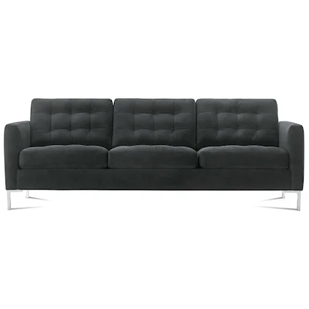 Contemporary Sofa with Chrome Legs